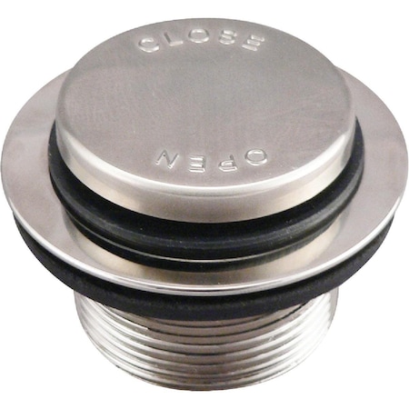 All-Source Foot Lok Stop Bathtub Drain Stopper with Brushed Nickel Finish 438752